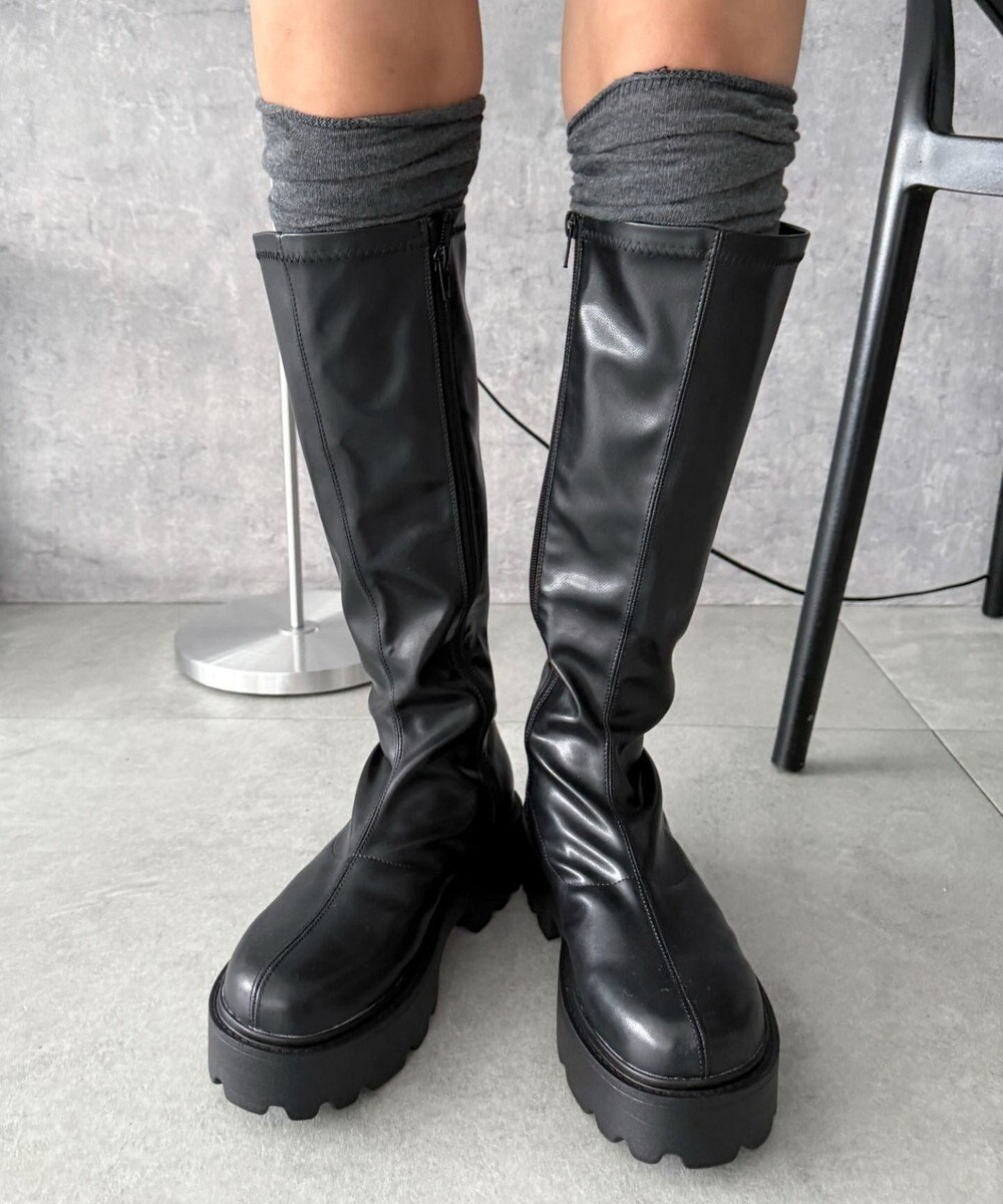 WEGO プレーンロングブーツ 