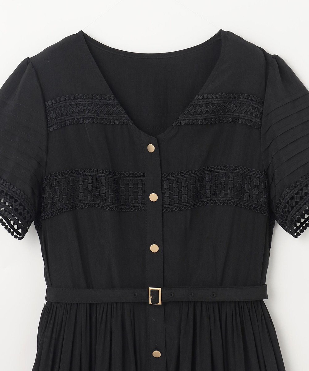 GRACE CONTINENTAL レース切替フレアワンピース 