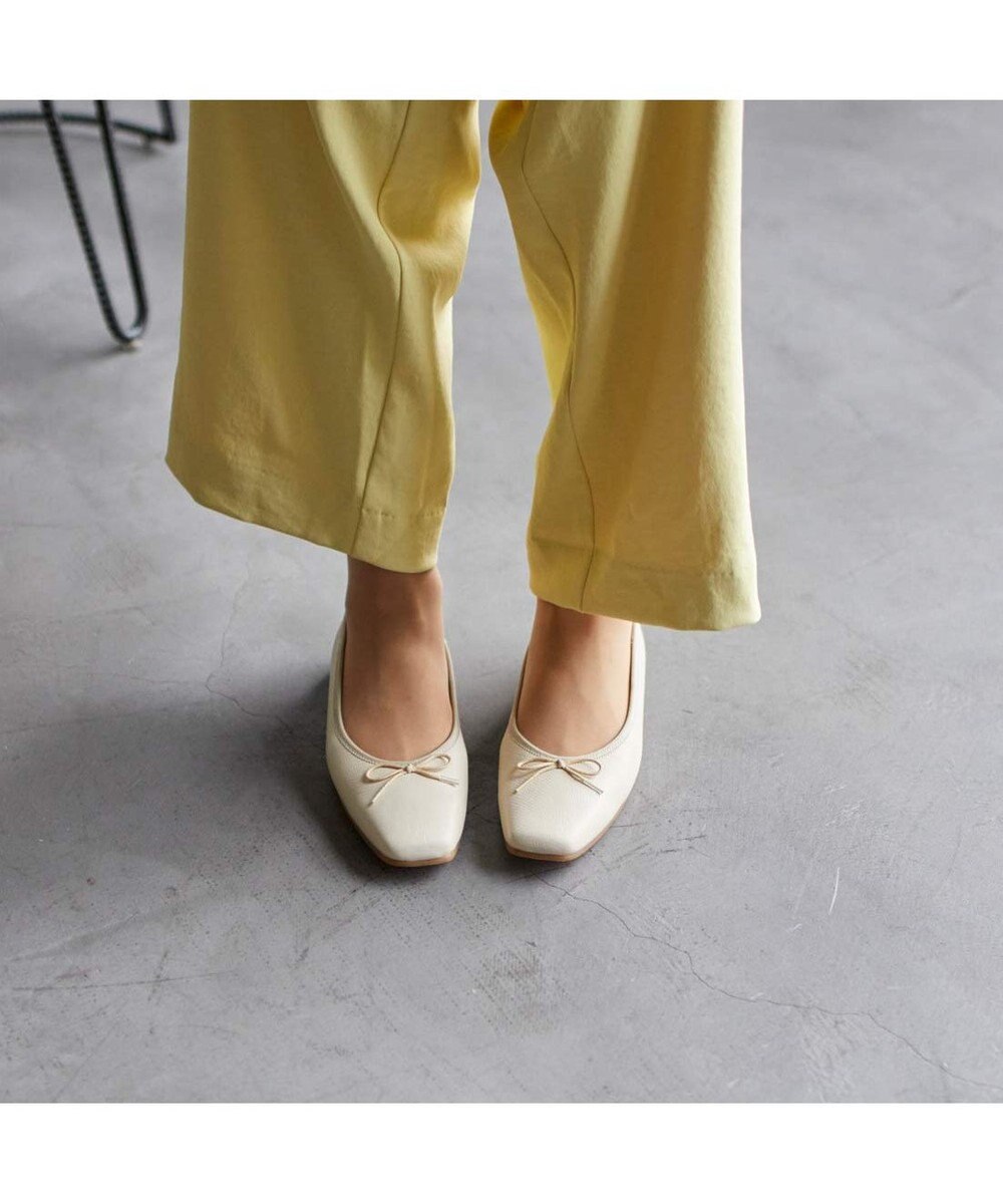 ing <ing>【WEB限定】スクエアトゥバレエシューズ 