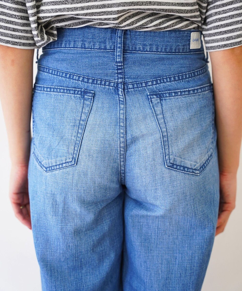 caqu FS linen wide flare リネンワイドフレアデニム 