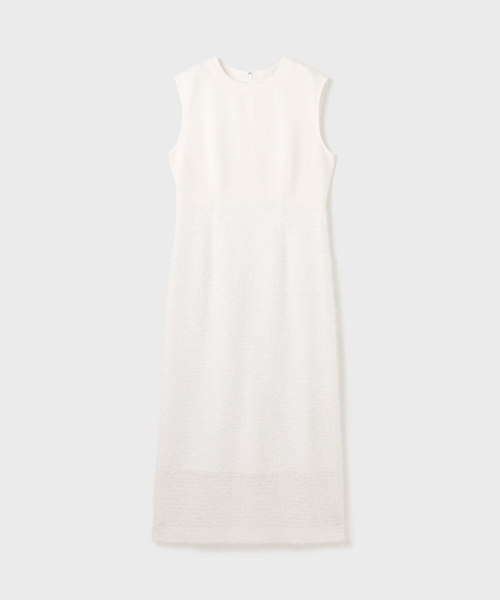 GRACE CONTINENTAL フェザー刺繍コンビワンピース 