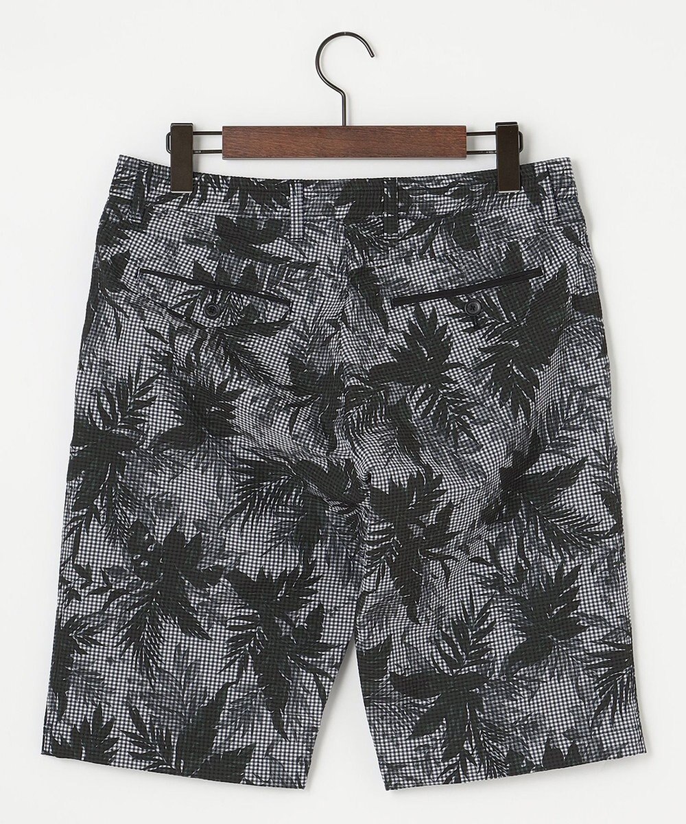 JOSEPH ABBOUD 【イージーケア】リーフ柄 ライトウェーブハーフパンツ 