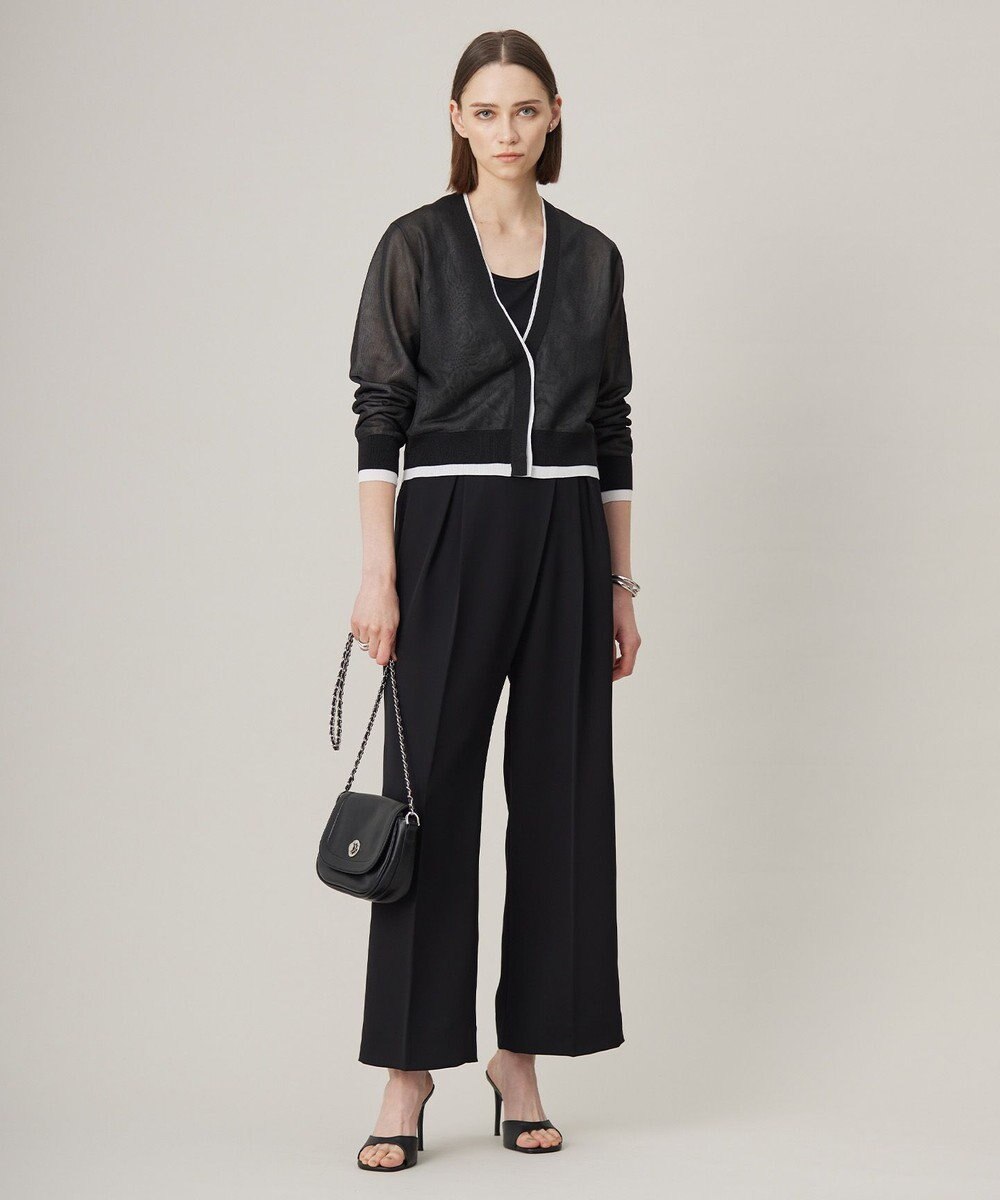 ICB 【洗える】 シアーレイヤードカーディガン 