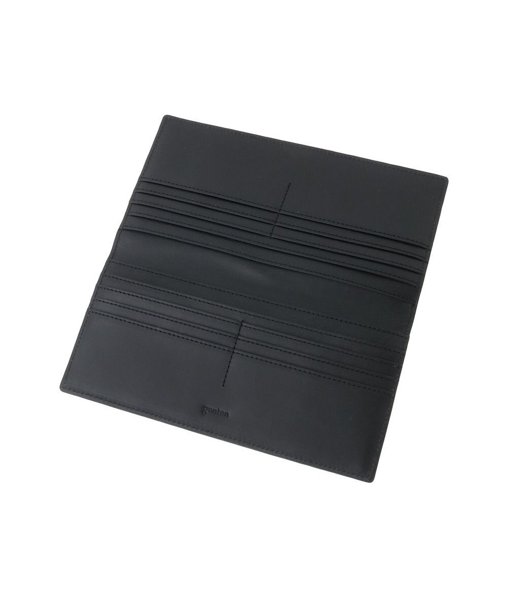 genten スクエアウォレット キップレザー長財布 