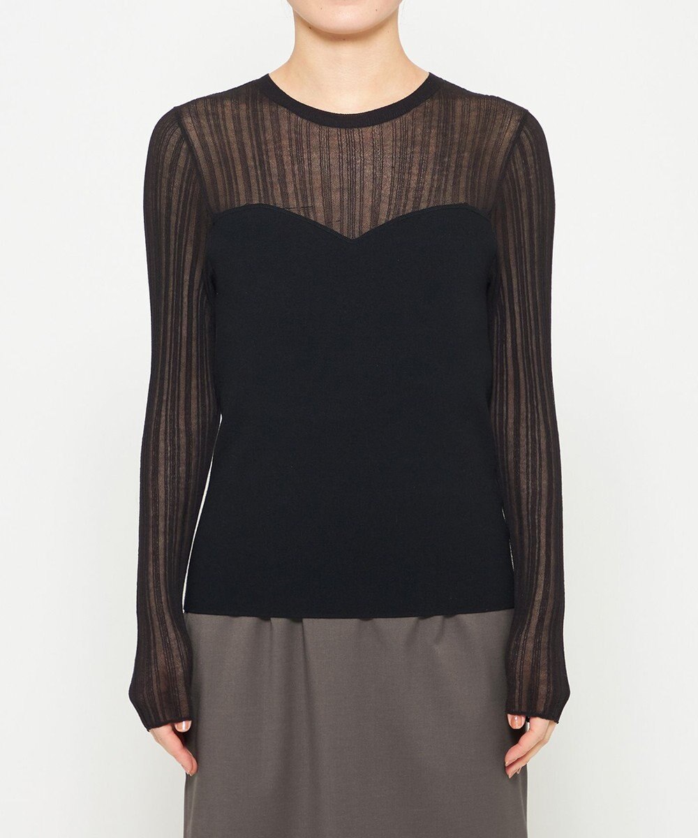 uncrave シルキー ニット コンビ トップス 