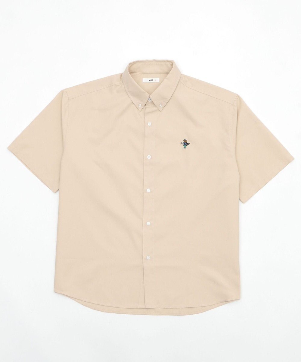WEGO 【ユニセックス着用ITEM/MLサイズ展開】オックスフォードワンポイントシャツ（SS） 