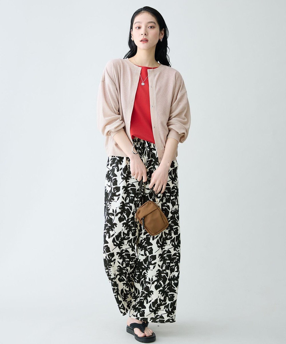 ANY シアーワッフルカーディガン 