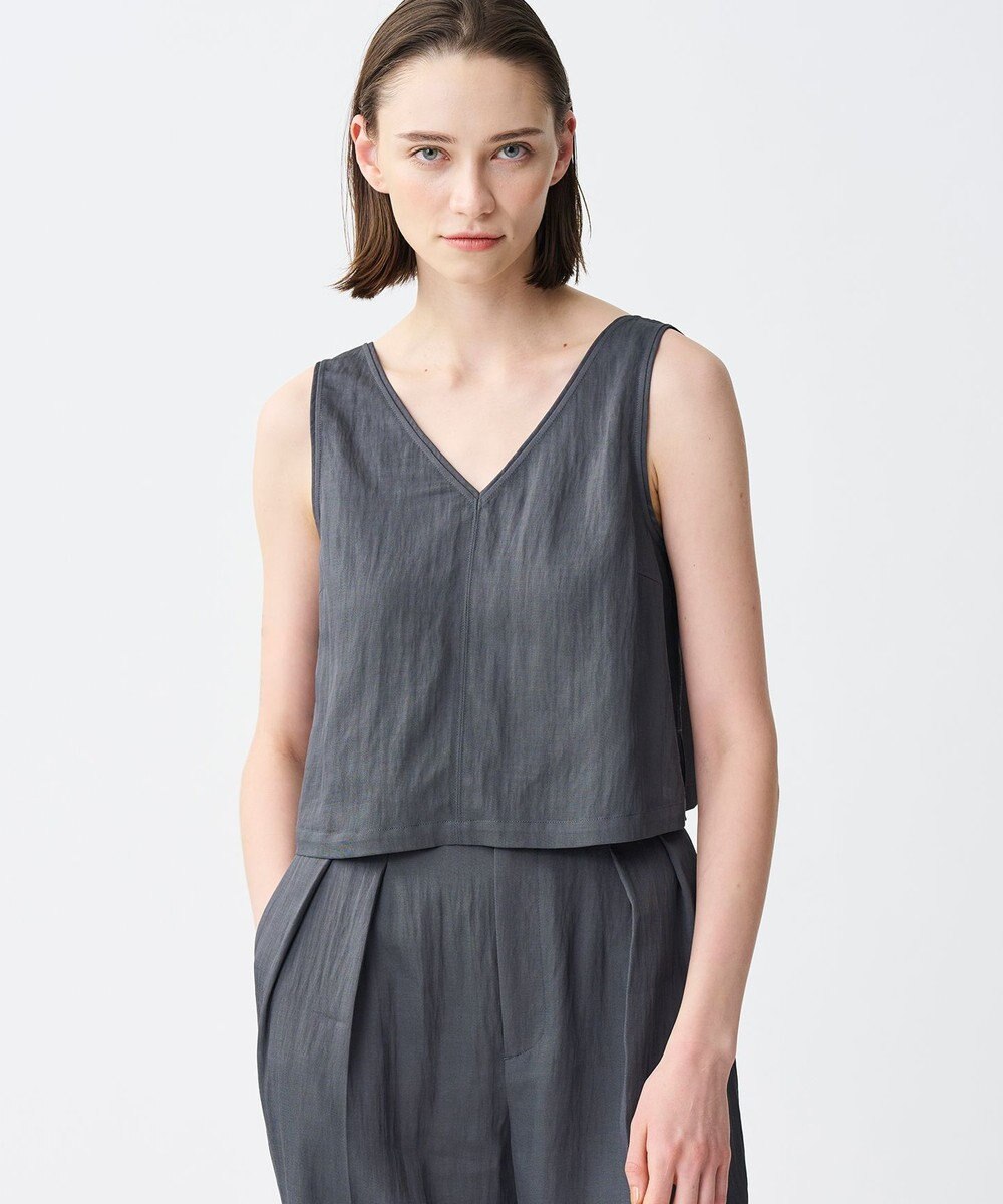 uncrave ドレープツイル Vネックトップス 