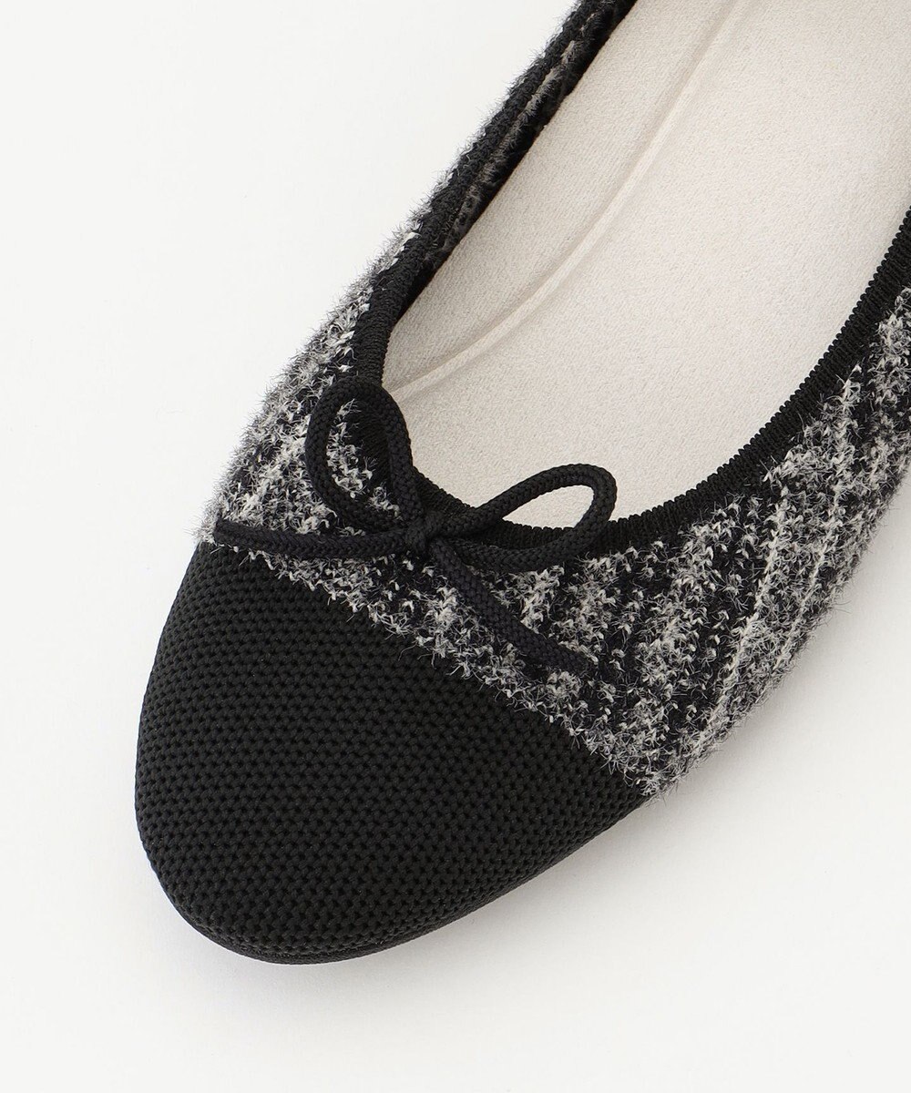 steppi 【WEB・一部店舗限定/洗える】ツイード柄 ラウンド バレエ パンプス 