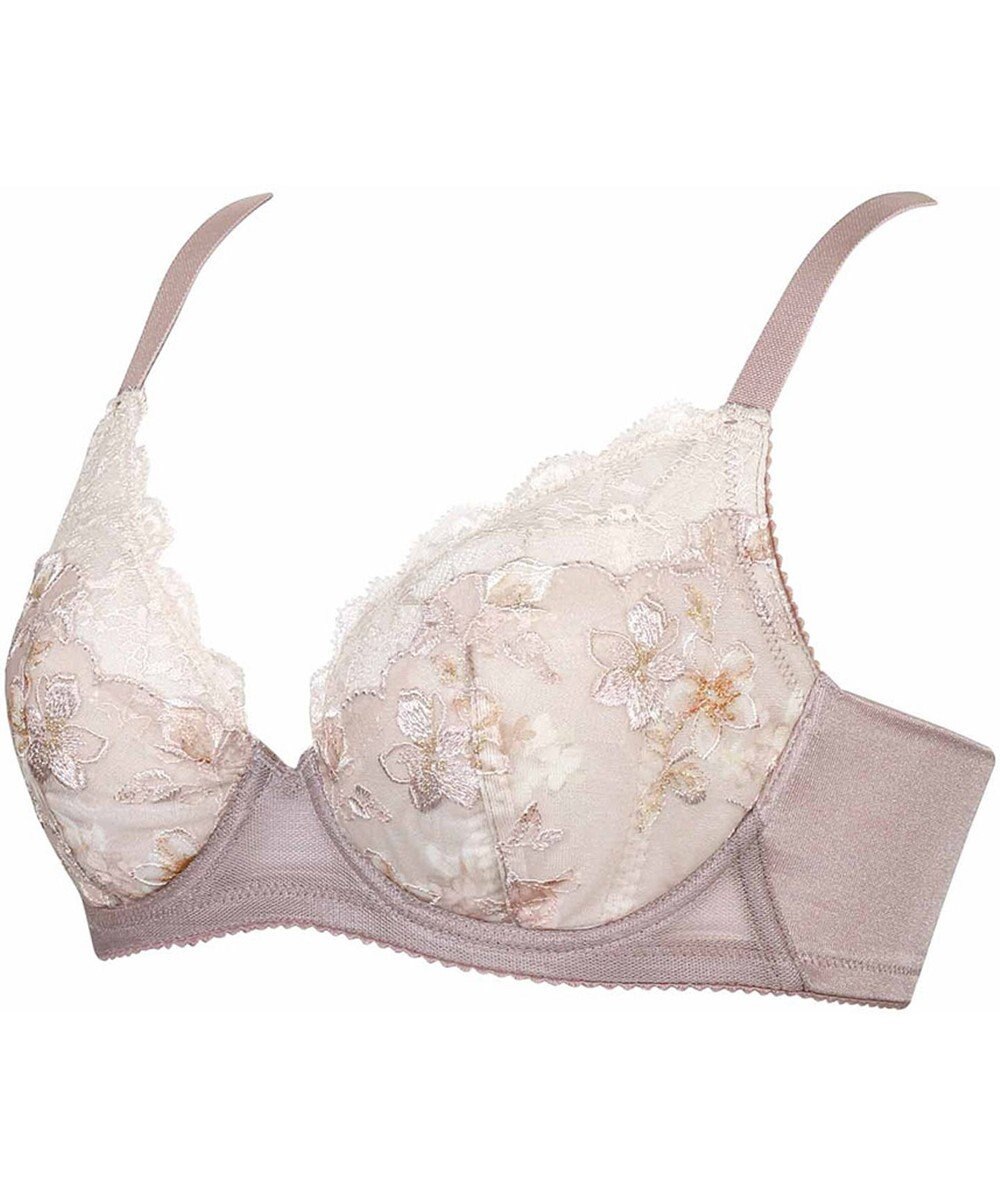 WACOAL 【小さく見せるブラ】 レーシィ ブラジャー 着やせ効果 コンパクトにメイク バストの突出をおさえる 背中の段差を軽減 大きいサイズ レディース BRB453 /ワコール 