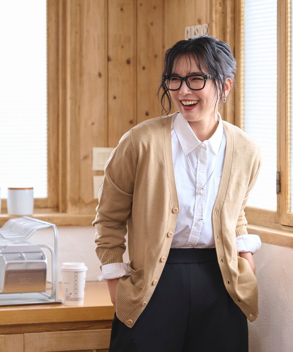 WEGO 【WEB限定/2025年秋冬新作//洗濯OK/毛玉レス/MLXLサイズ展開/オフィス/カジュアル】ベーシックニットカーディガン 