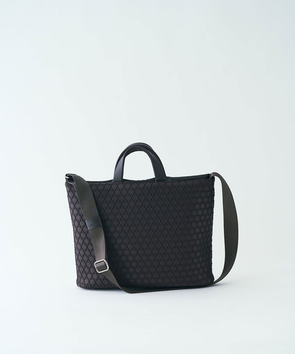 MIYABIYA LAQUOH【撥水加工】篭目柄エンボスボンディング スリム２WAYトート 