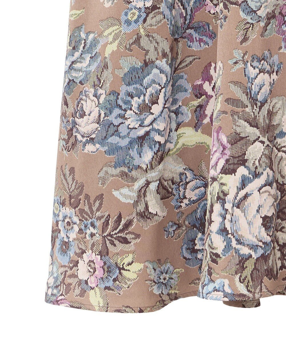 YECCA VECCA ゴブラン柄フレアスカート 