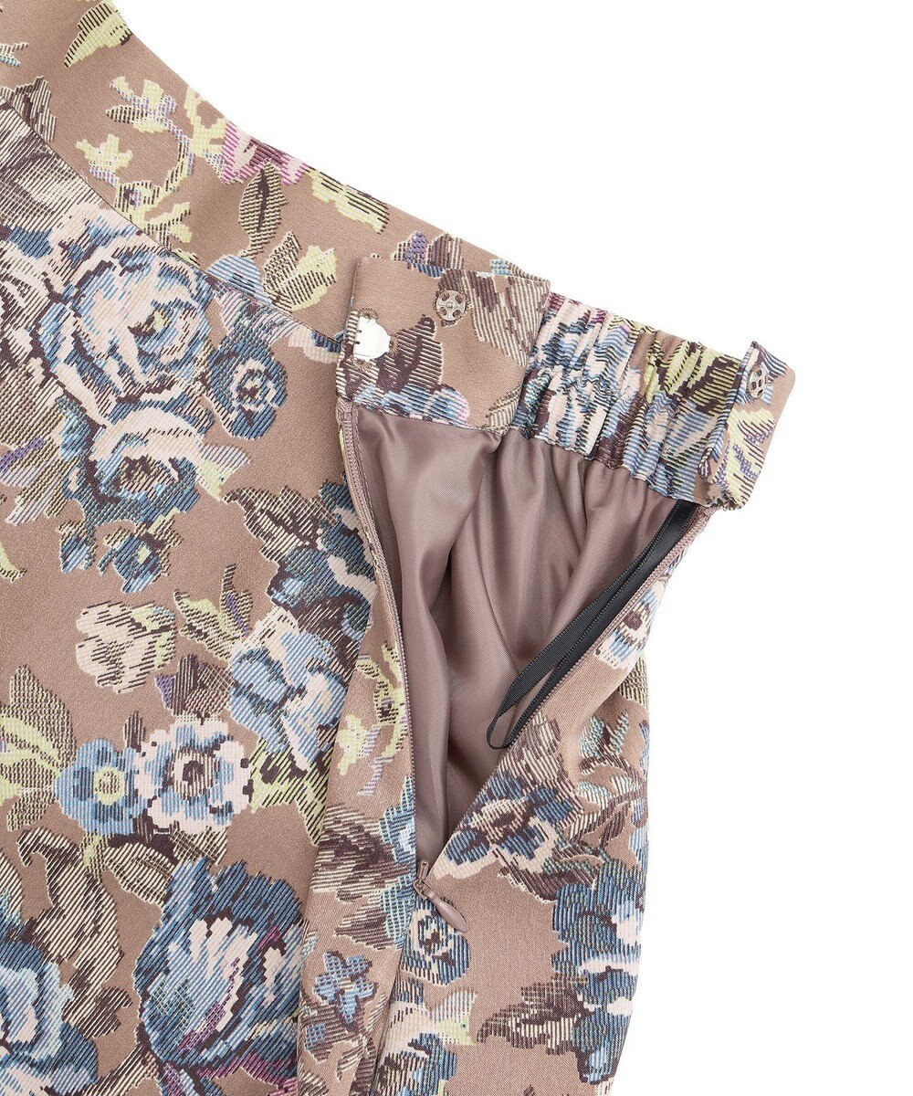 YECCA VECCA ゴブラン柄フレアスカート 