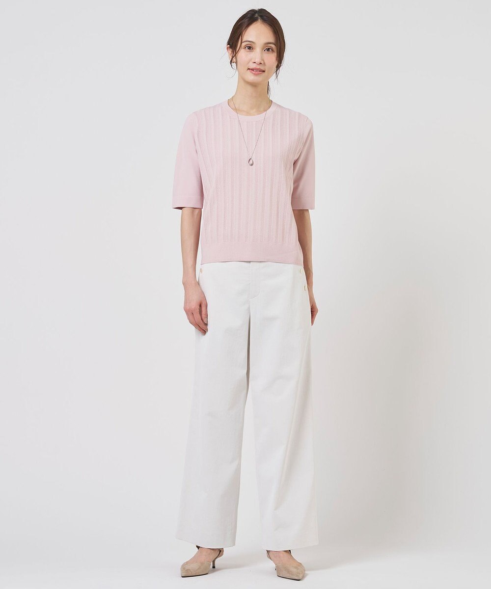 J.PRESS LADIES Rayon Elite Stretch クルーネック ニット 