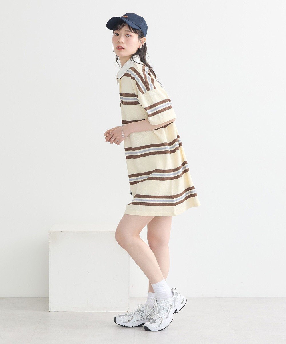 earth music&ecology レトロボーダーラガーミニワンピース 