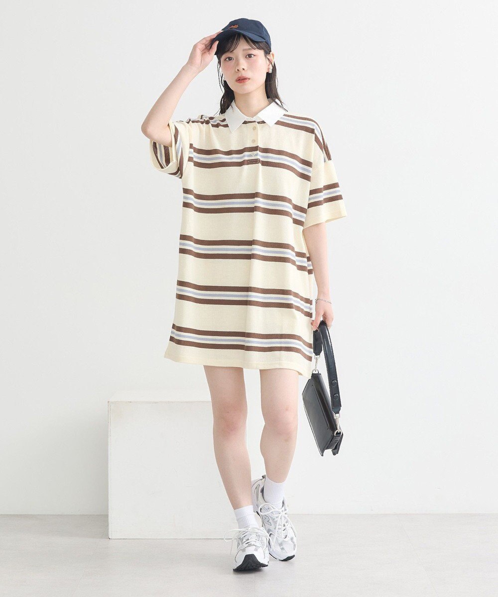 earth music&ecology レトロボーダーラガーミニワンピース 