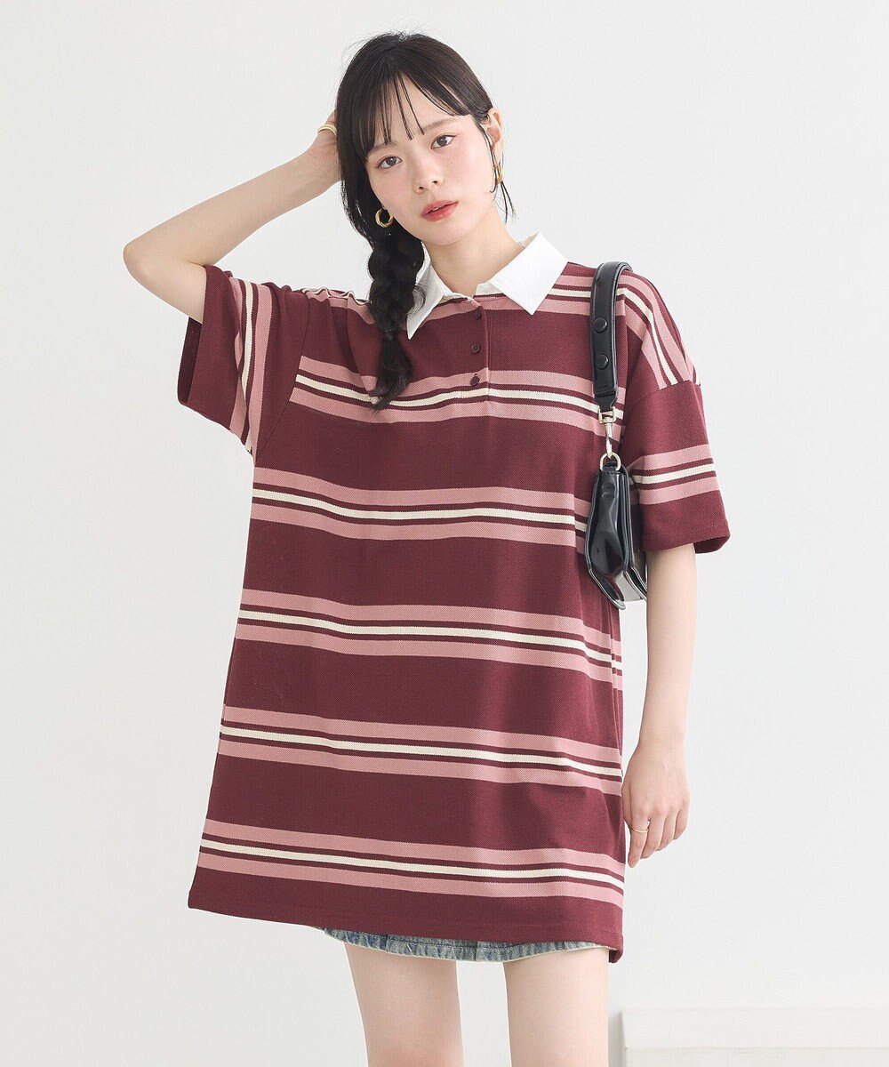 earth music&ecology レトロボーダーラガーミニワンピース 