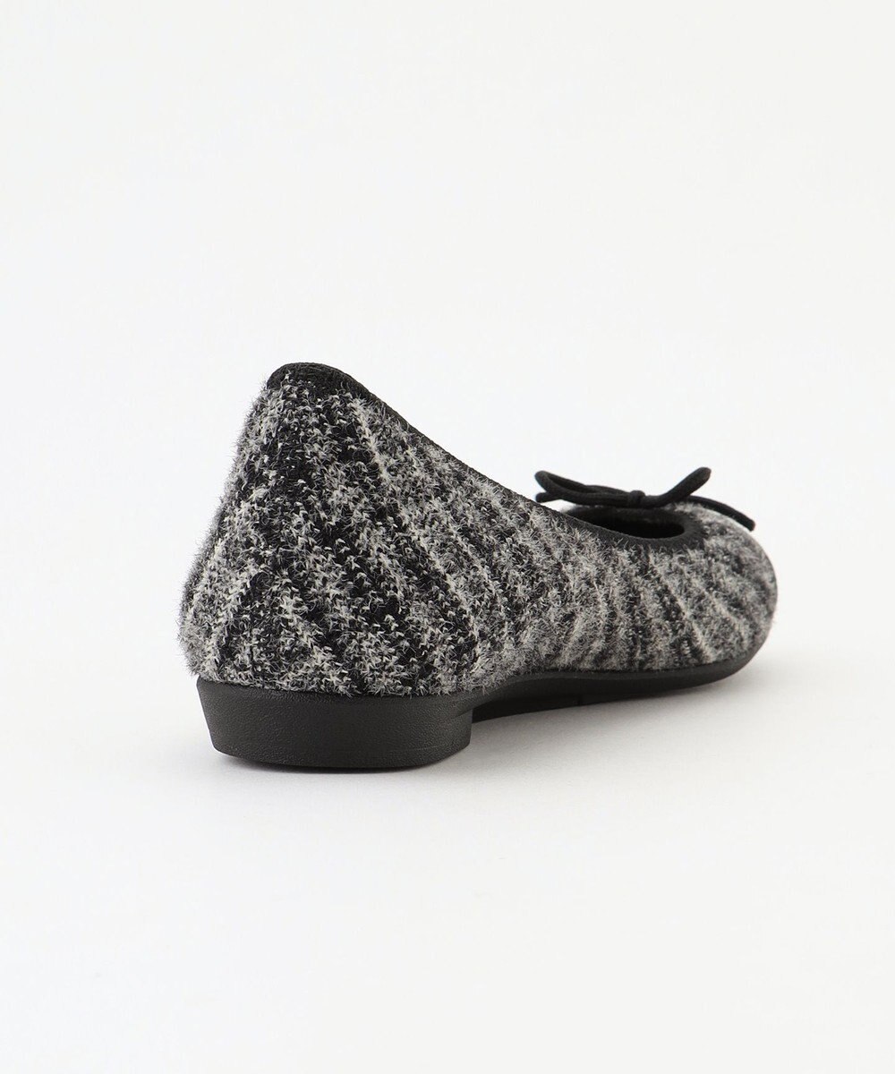 steppi 【WEB・一部店舗限定/洗える】ツイード柄 ラウンド バレエ パンプス 