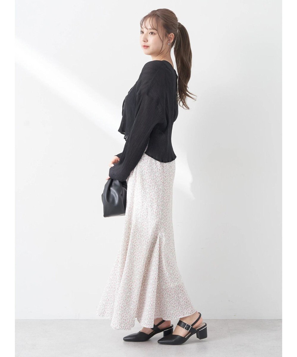 earth music&ecology ＳＥＴ２点クレープリボンブラウス＋インナー 