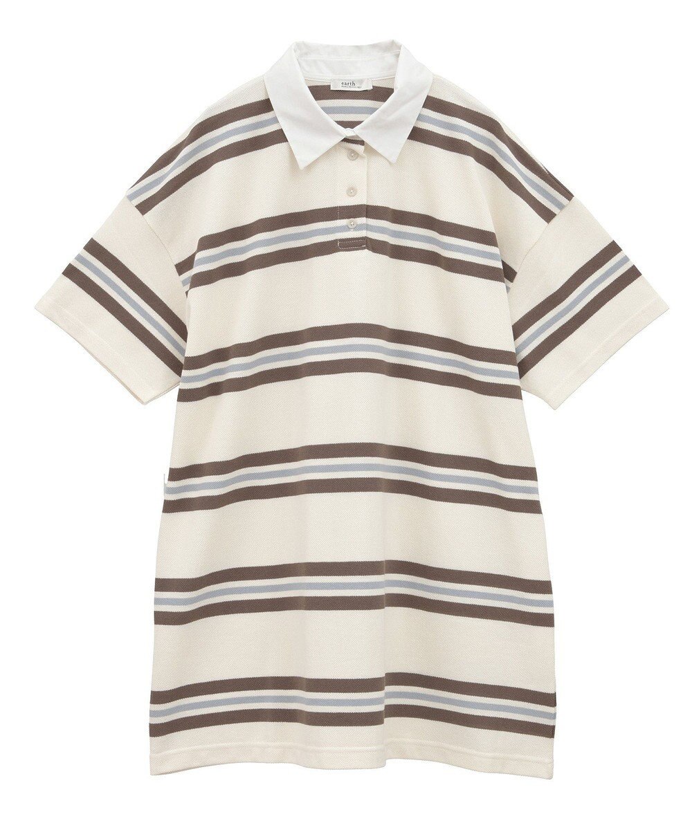 earth music&ecology レトロボーダーラガーミニワンピース 