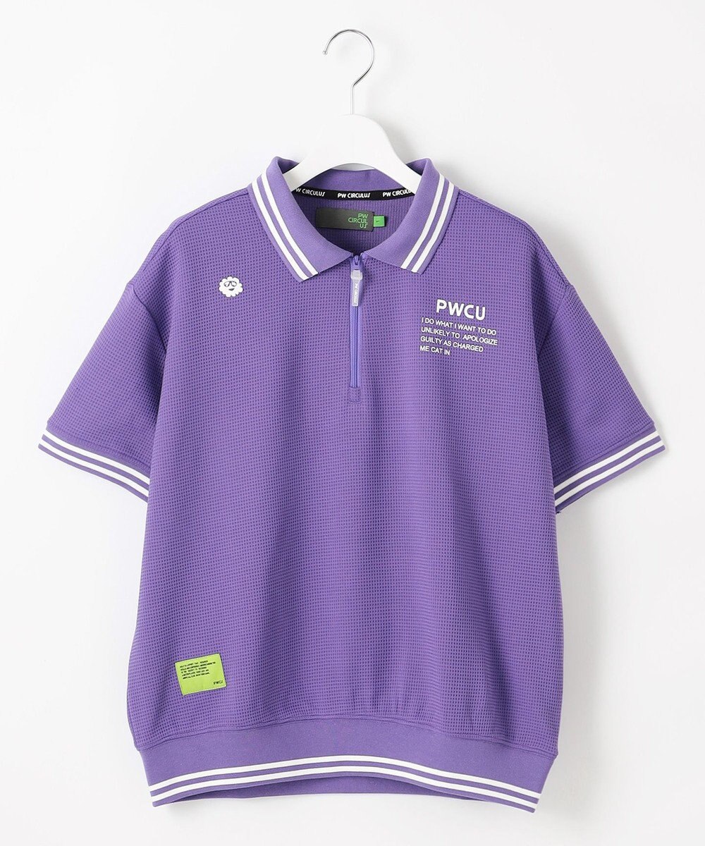 PW CIRCULUS 【WOMEN】ワッフルハーフジップポロ ゴルフウェア レディース 