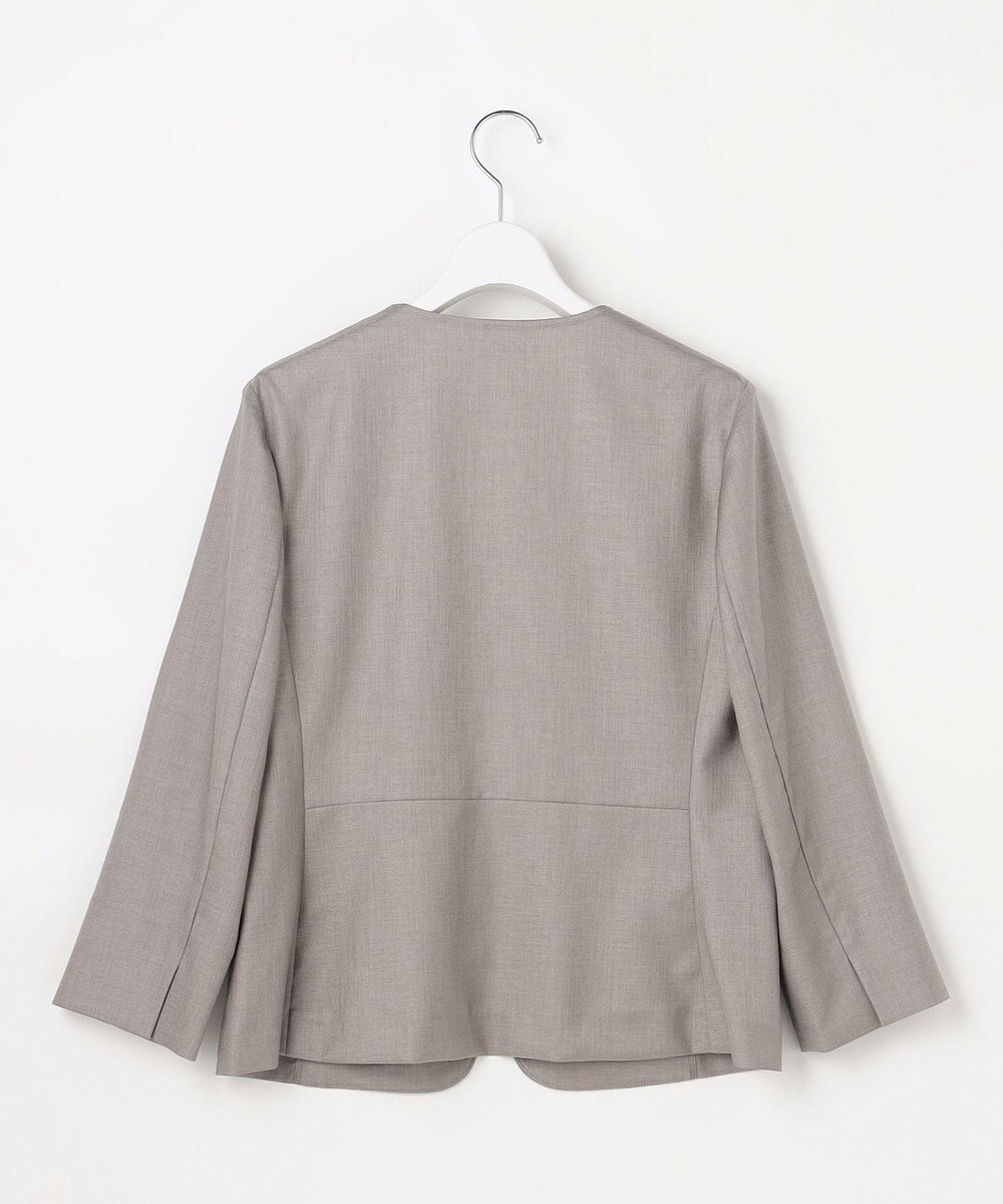 J.PRESS LADIES L OXIJEWEL ストレッチ ノーカラー ジャケット 