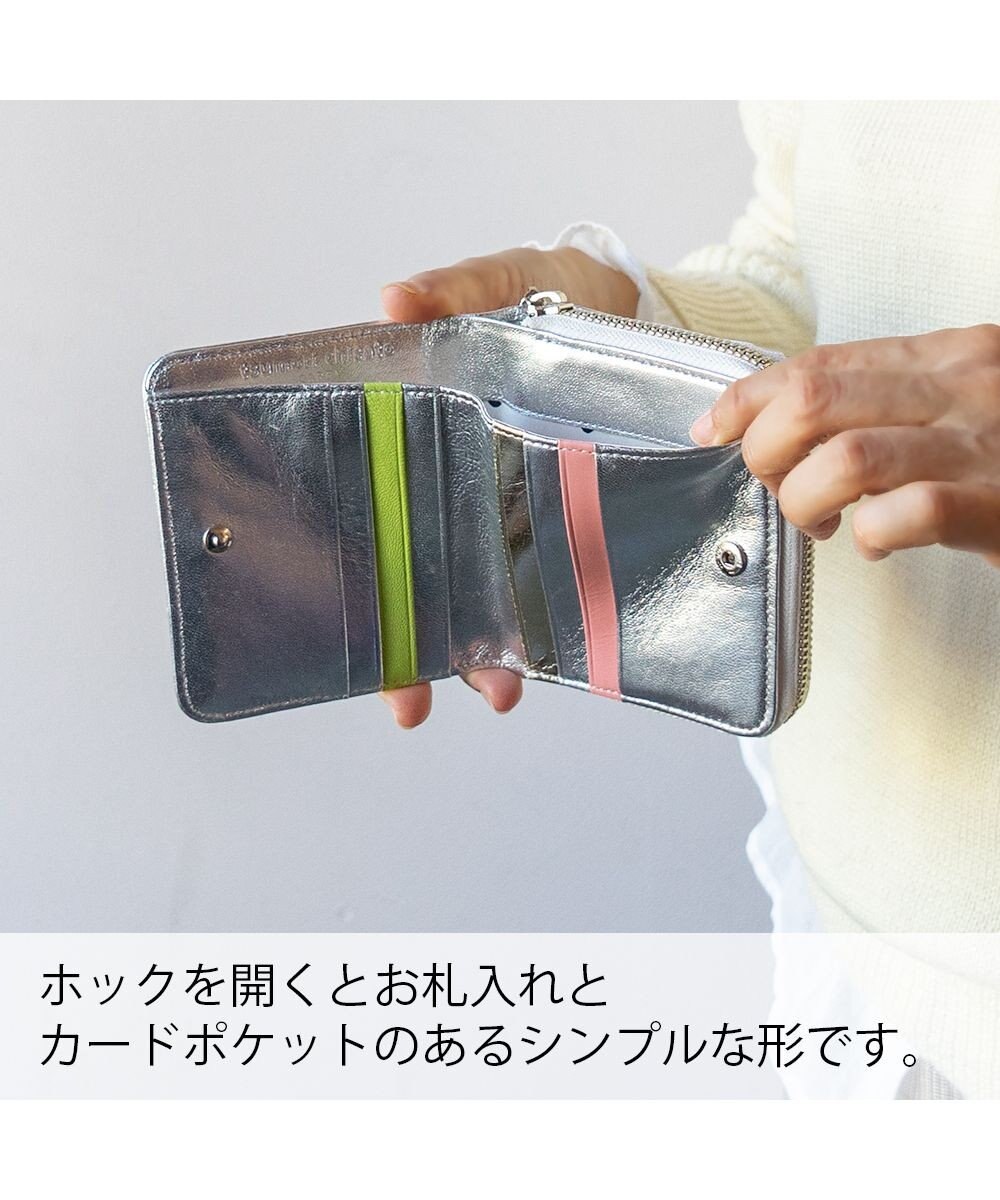 tsumori chisato CARRY ネコキルティング ラウンドファスナー2つ折り財布 