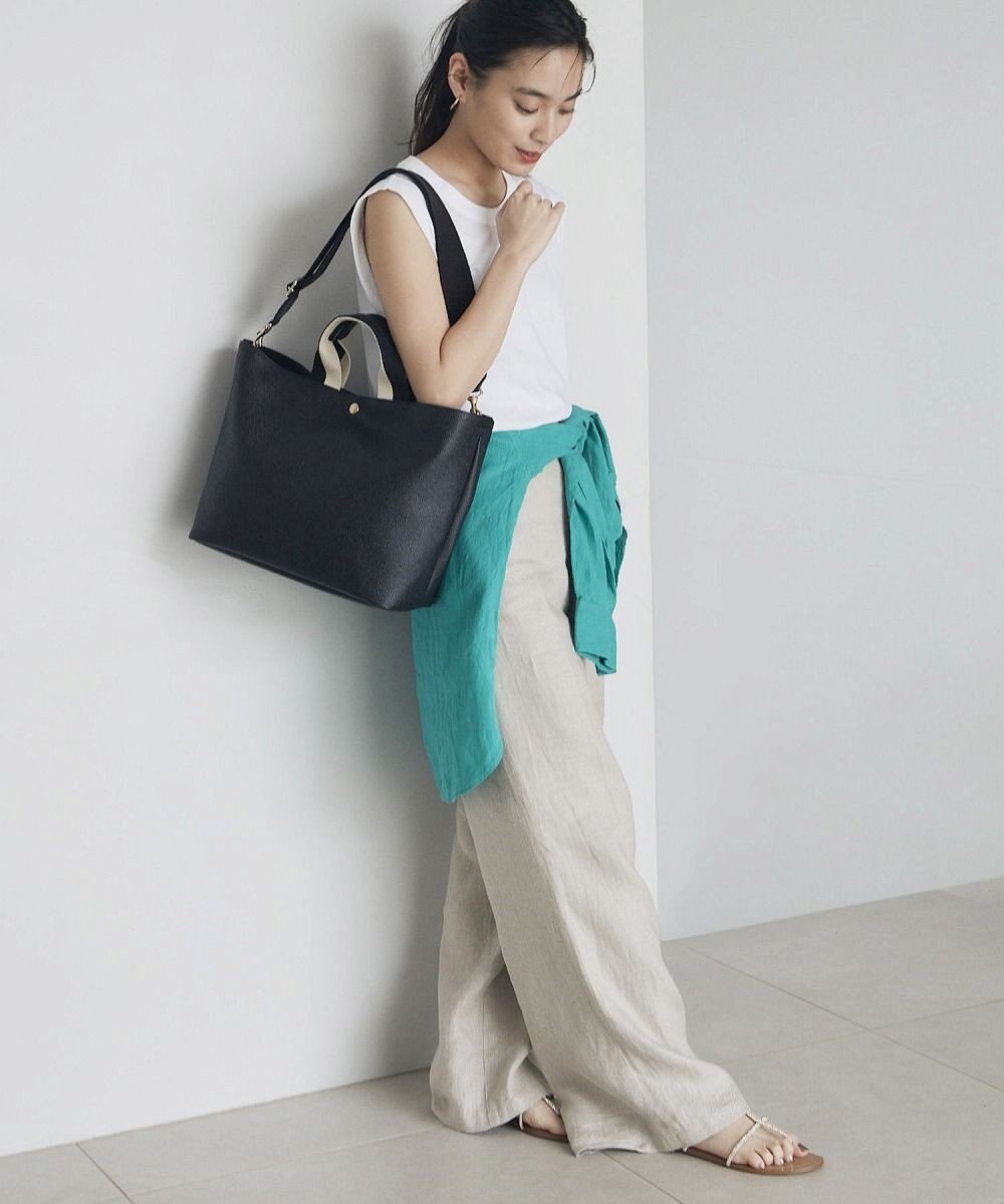 TOPKAPI 【Breath TOPKAPI】SCOTCH GRAIN スコッチグレイン プレーン 2トーンテープ ハンドル トートバッグ L 