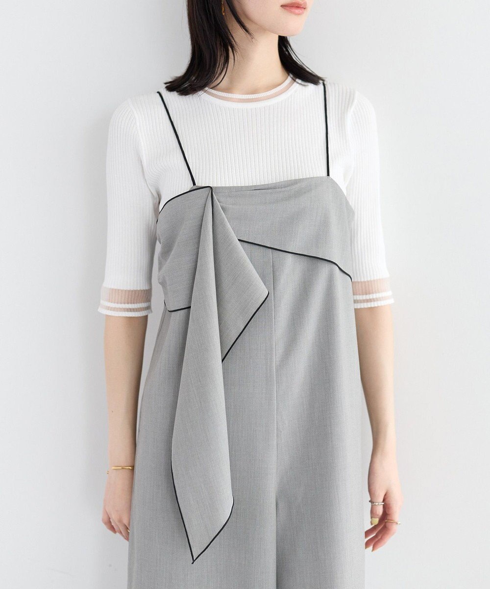 YECCA VECCA ラッフルキャミオールインワン 