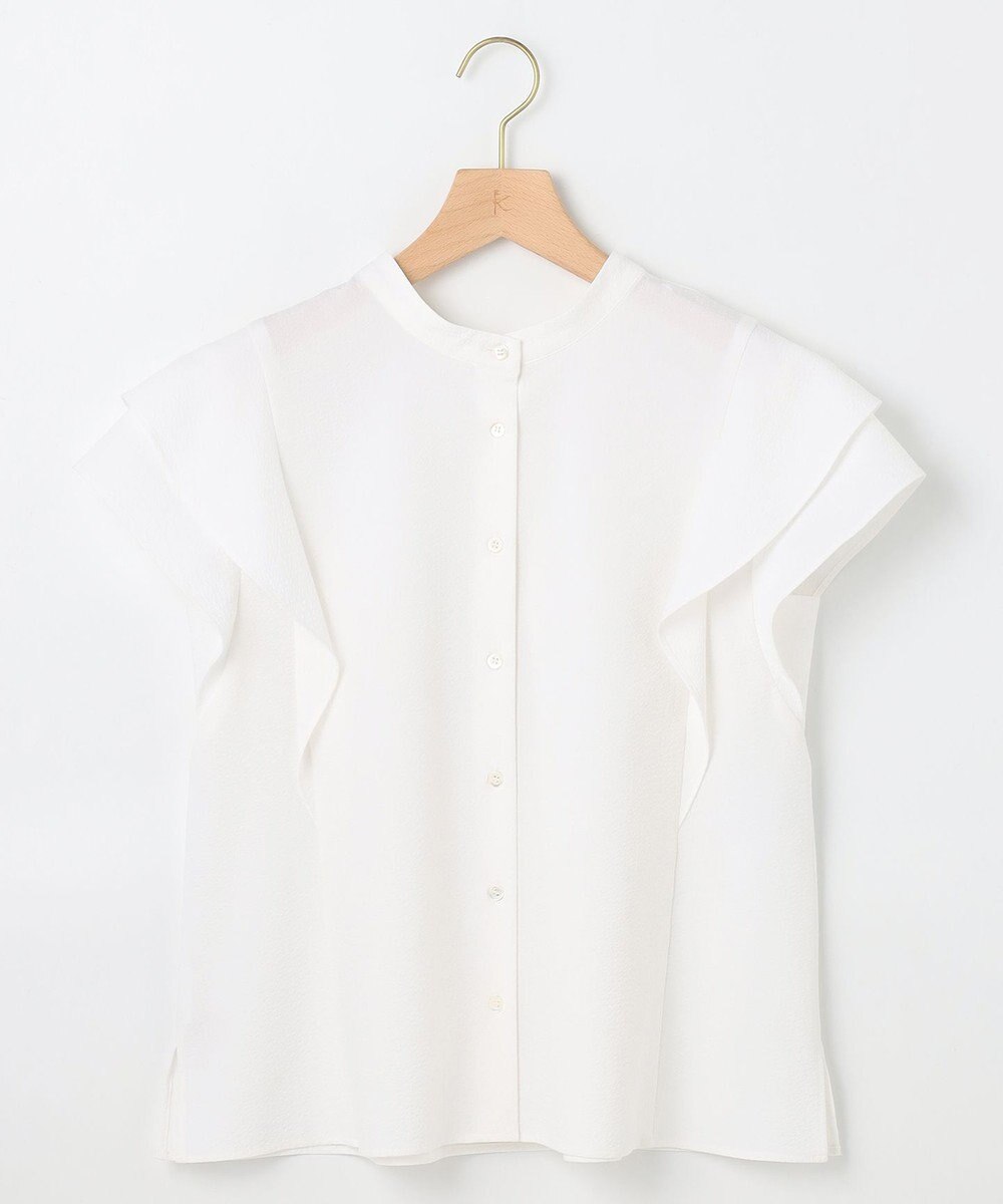 組曲 【前後着用可】ドライタッチダブルフレア ブラウス 