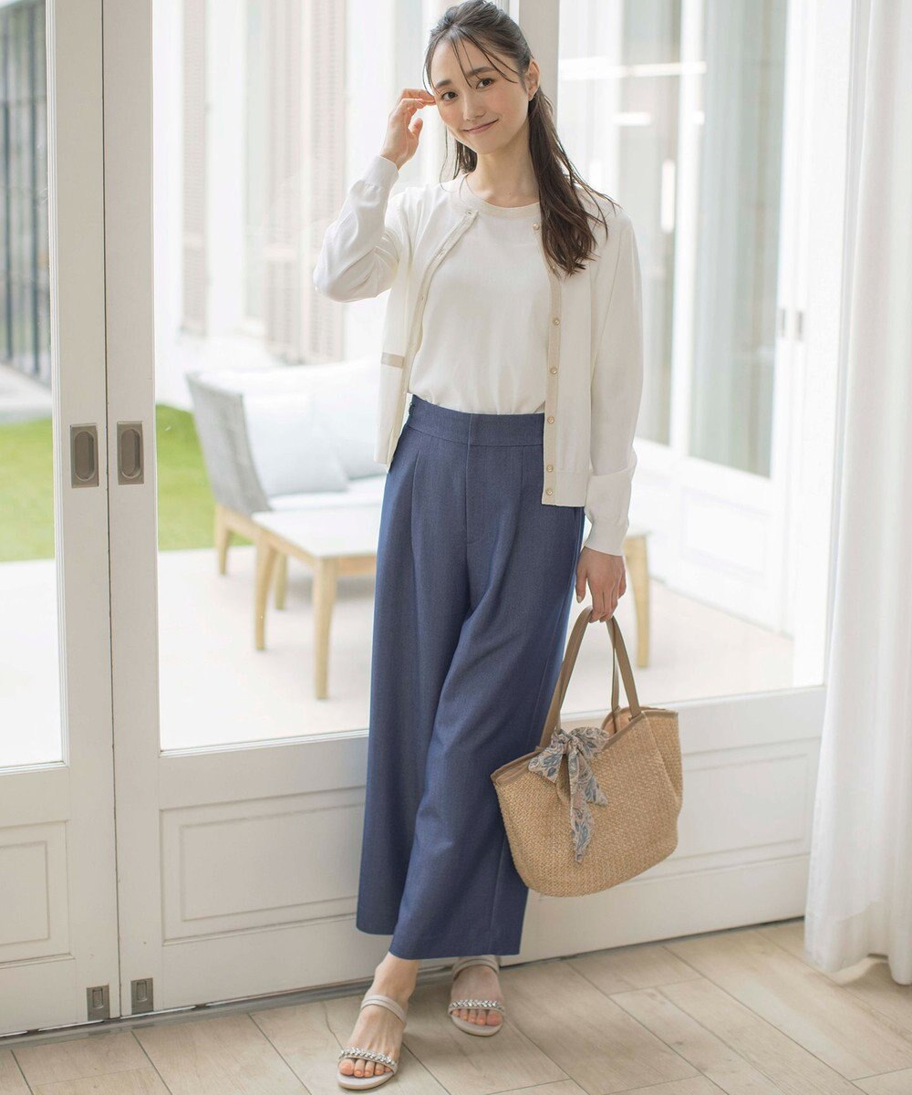 ANY SIS 【洗える】ビットポイント ワイドパンツ 