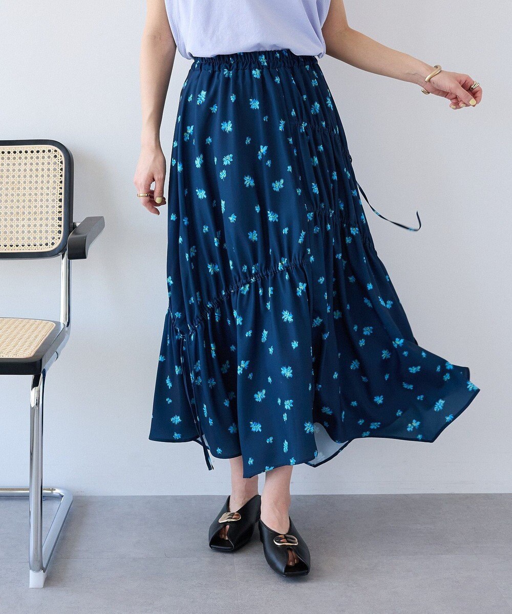 CRAFT STANDARD BOUTIQUE ボタニカルプリントデザインスカート 