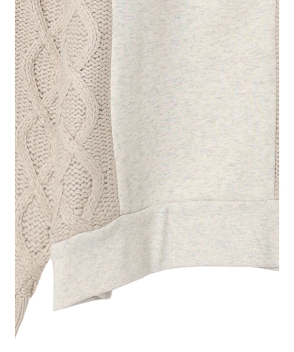 CRAFT STANDARD BOUTIQUE ケーブルニット切り替え裏起毛スウェット 