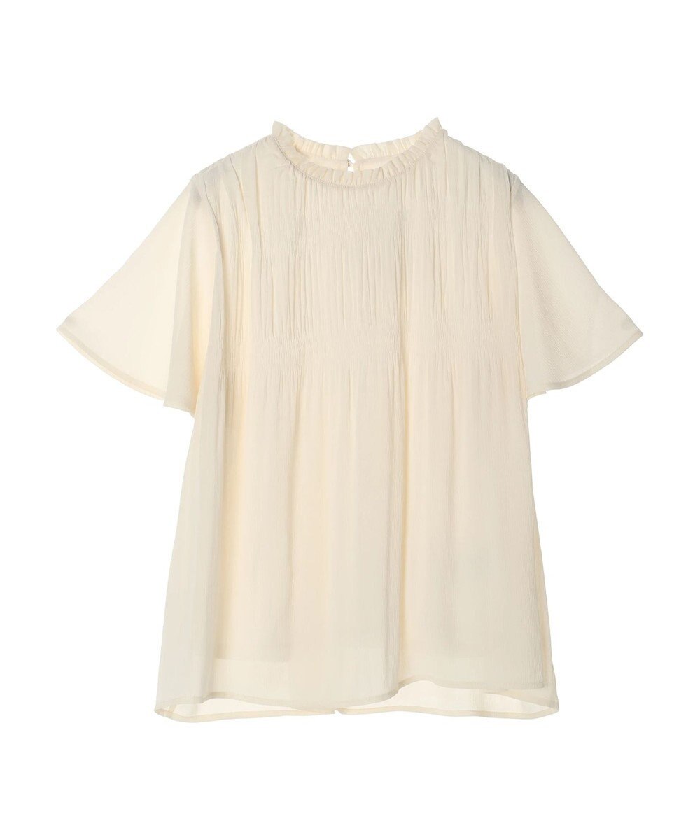 earth music&ecology マジョリカプリーツ半袖ブラウス 