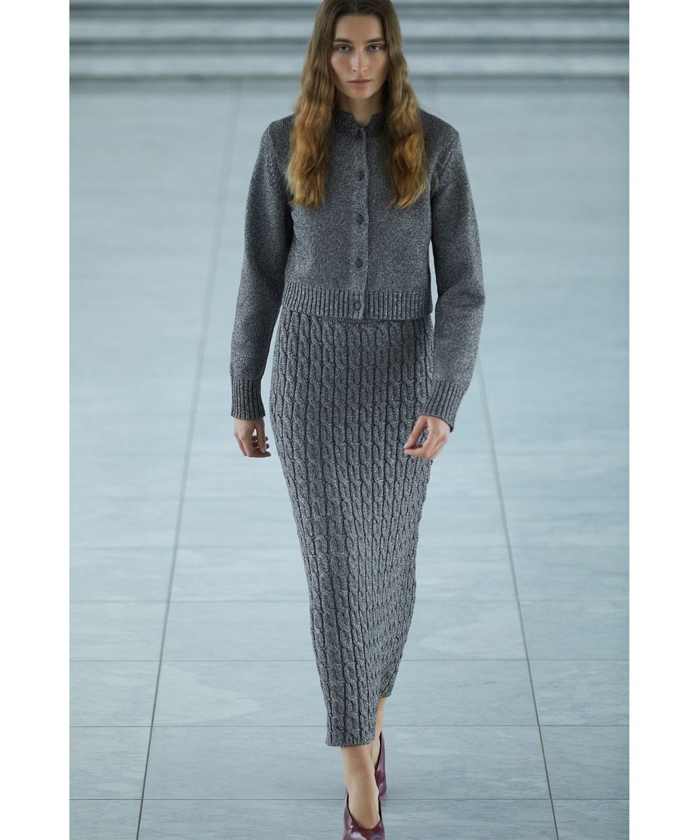 uncrave 【手洗い可】グロッシー ニット スカート（uncrave WHITE） 