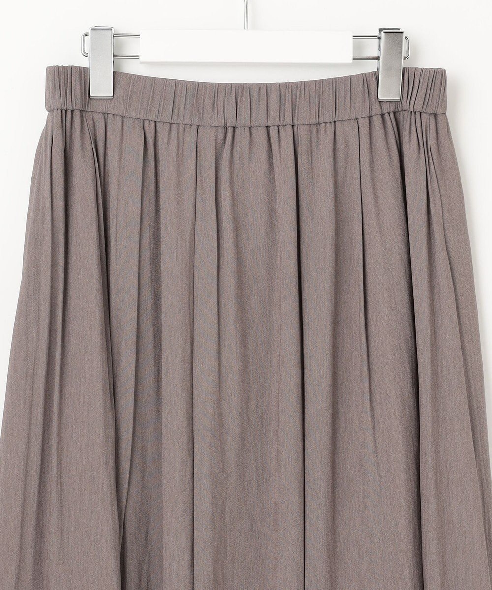 J.PRESS LADIES 【洗える】スプリットジョーゼット ランダムタック スカート 