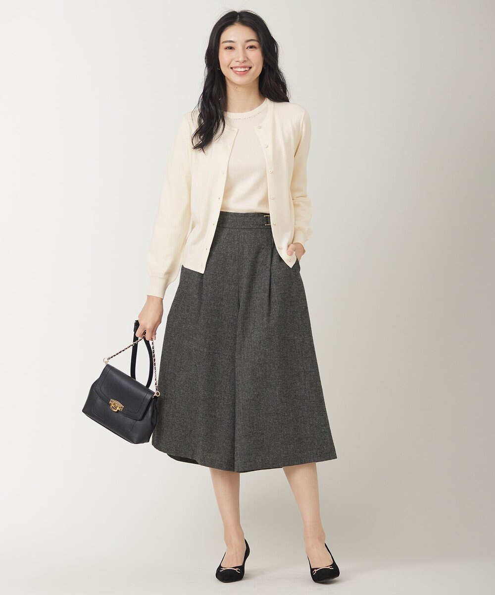 ANY SIS 【洗える】ウールブレンドプチジュエル調 ニット 