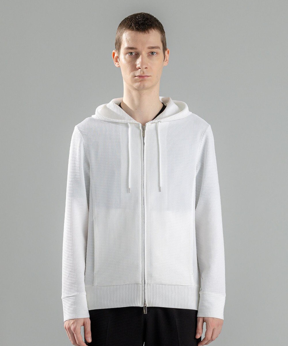 JOSEPH HOMME 新色追加【オリジナル素材/シワになりにくい】ライトタックジャージー ジップアップパーカー 