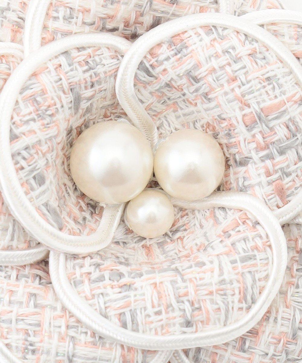 組曲 トリミングツイードコサージュ 