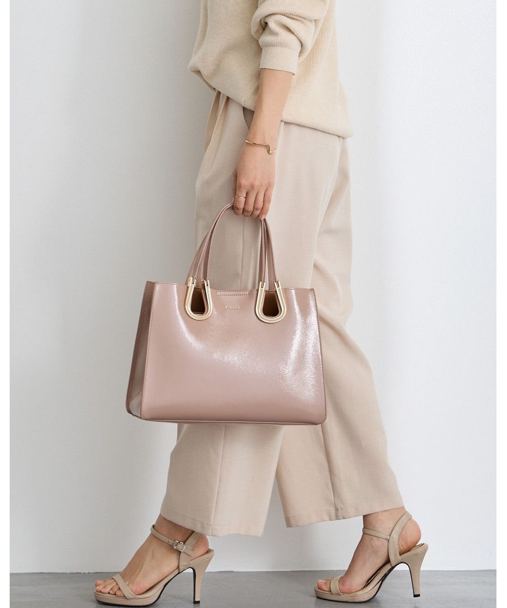 MioFIRANO ホースシューエナメルハンドバッグ 2WAY　FIRANO フィラノ 