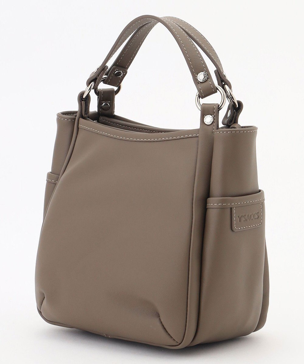 Y'SACCS カウレザー スクエア2wayミニトート 