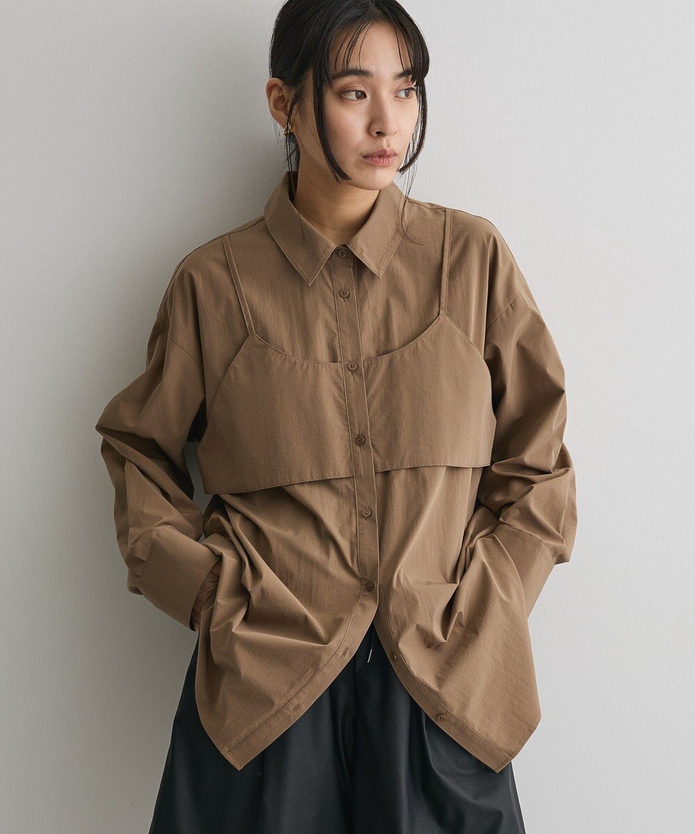 CRAFT STANDARD BOUTIQUE ビスチェレイヤード風シャツ 