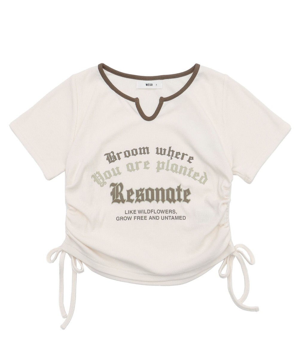 WEGO キーネックサイドレースアップちびT 