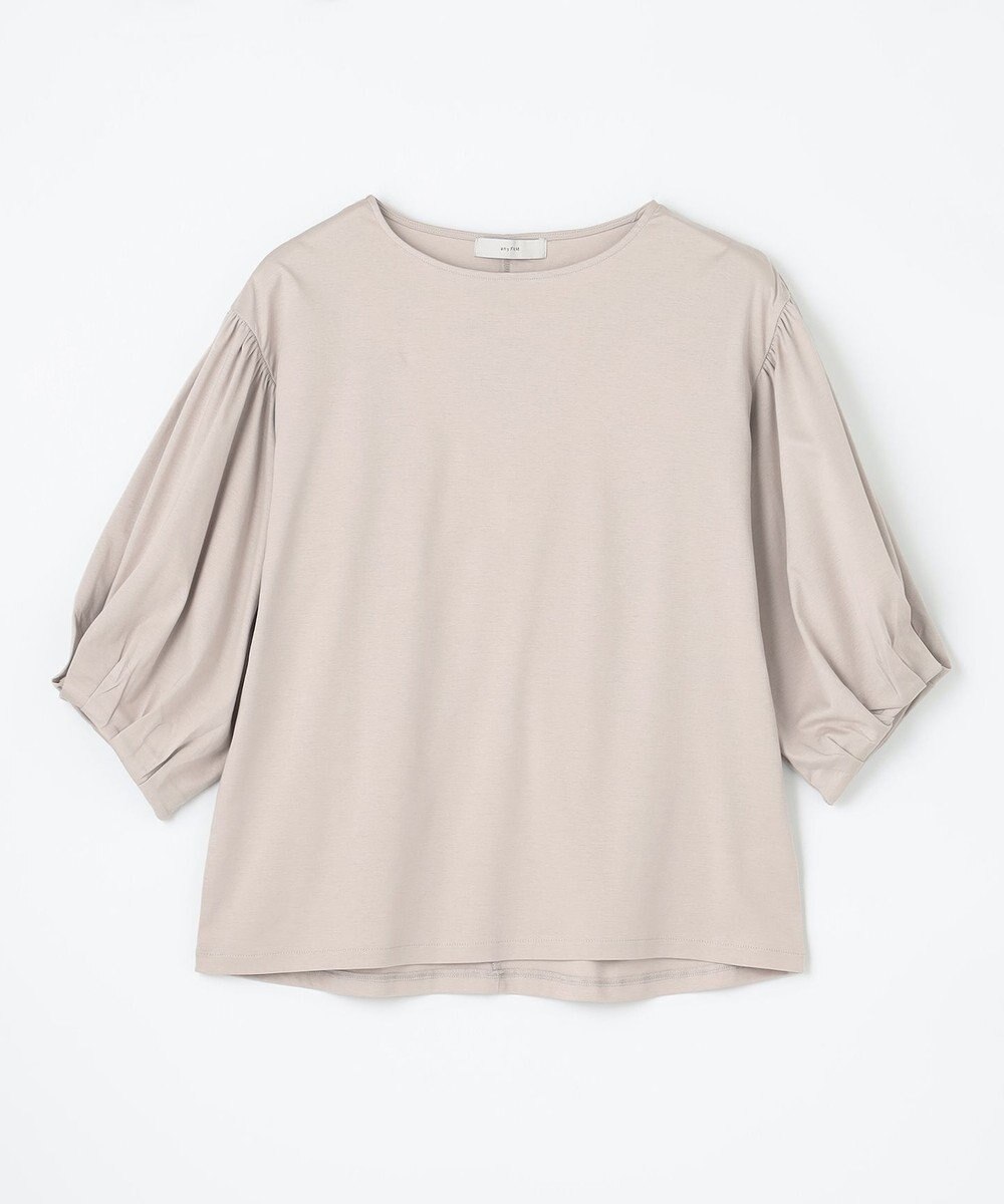 ANY シルケットスムースパフスリーブトップス 