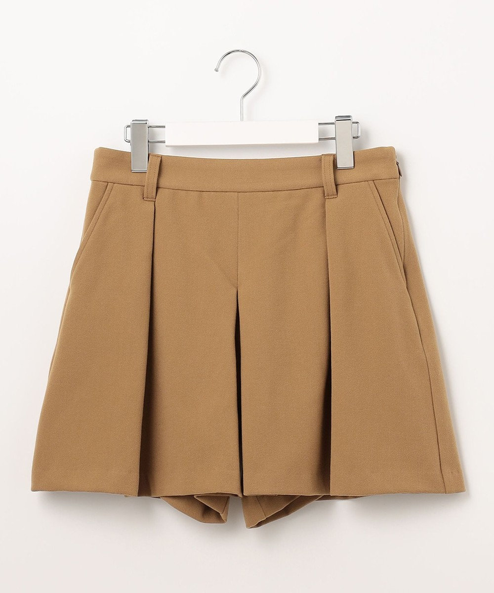 素人 露出 花奈 イング】レディース キュロット スカート 茶系 M ゴム入り なきゃ ベルト通し付き