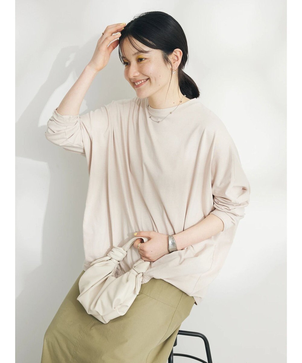 CRAFT STANDARD BOUTIQUE シルケット天竺　フロントギャザーＢＩＧ　Ｔｅｅ　Ｌ／Ｓ 