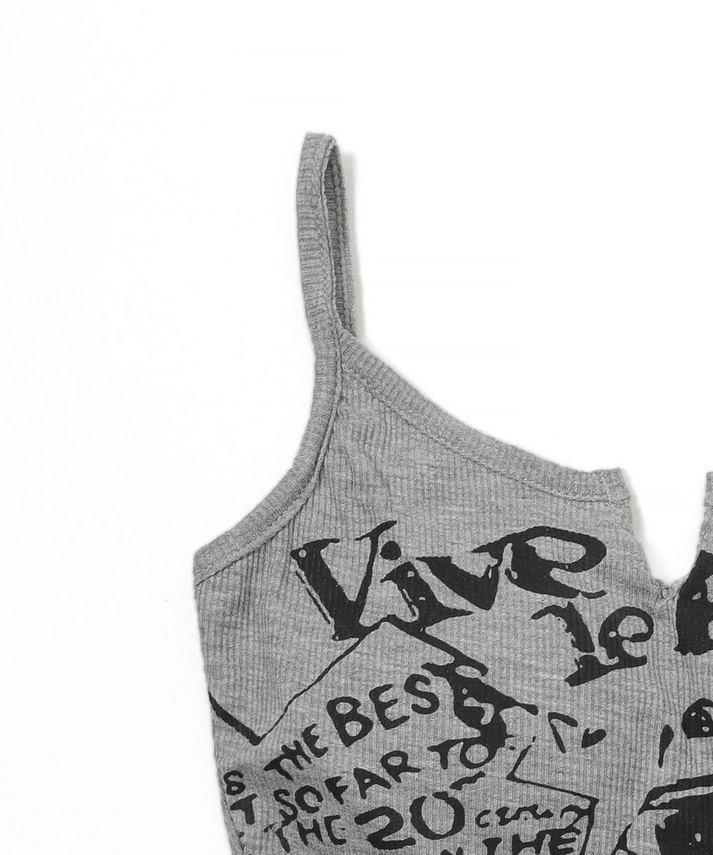 WEGO 【カップ付きインナー】グラフィックリブキャミソール 