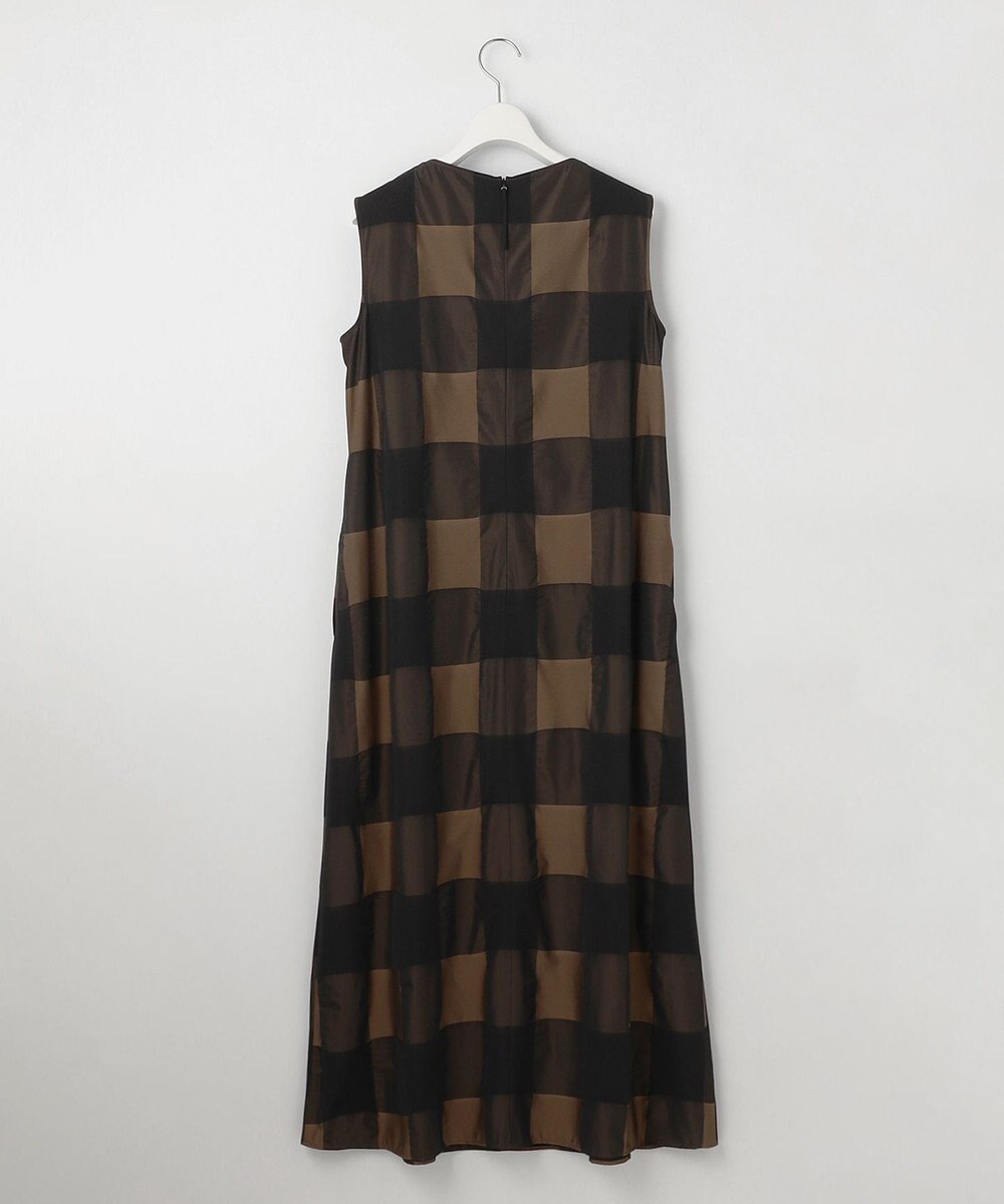 自由区 【洗える】ブロンズチェックジャガード ワンピース 