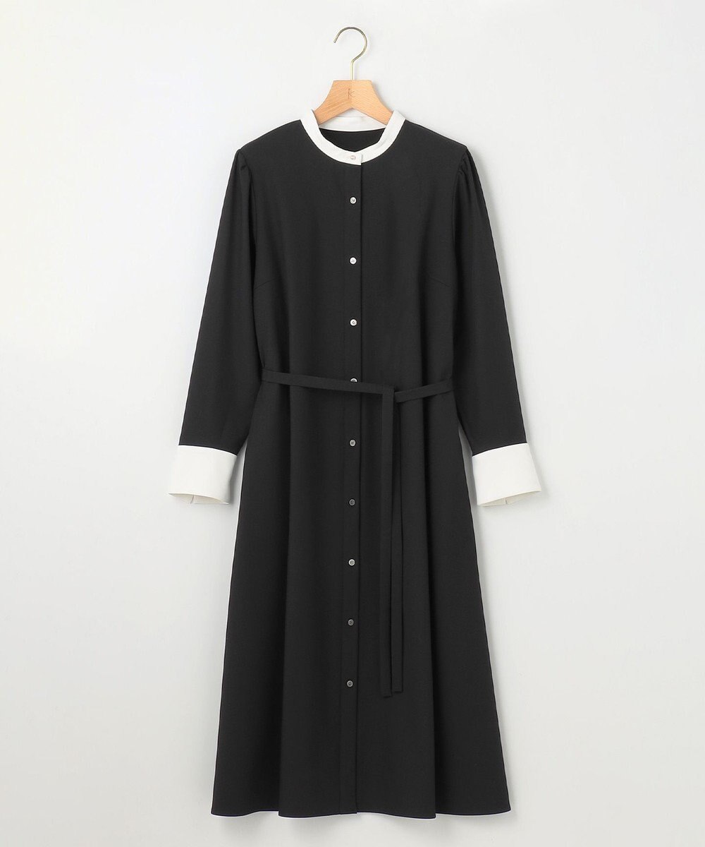 組曲 L 【KUMIKYOKU NAVY】ウーステッドライククロス シャツワンピース 
